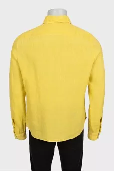 Men's yellow linen shirt