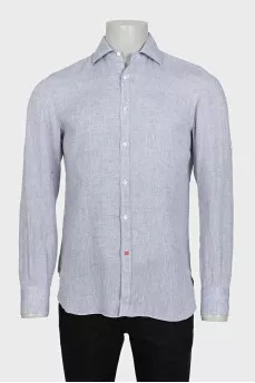 Men's gray linen shirt