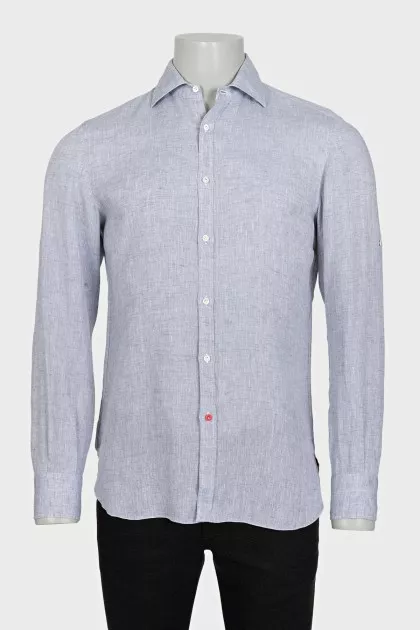 Men's gray linen shirt