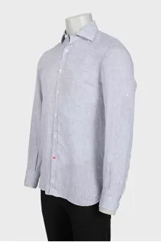 Men's gray linen shirt