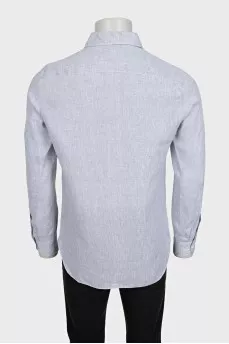 Men's gray linen shirt