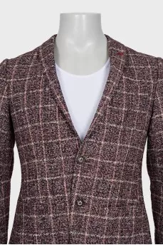 Men's brown checkered jacket