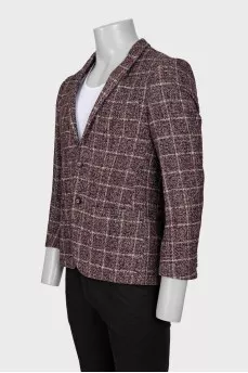Men's brown checkered jacket