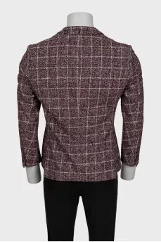 Men's brown checkered jacket