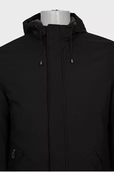 Men's black straight-cut jacket