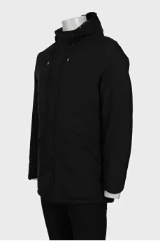 Men's black straight-cut jacket