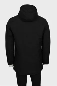Men's black straight-cut jacket