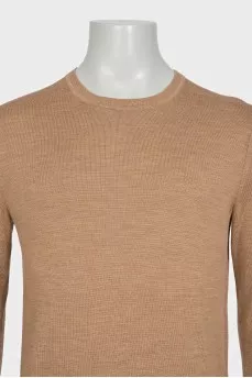 Men's brown merino wool jumper