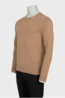 Men's brown merino wool jumper