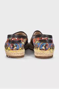 Men's espadrilles with a bright print
