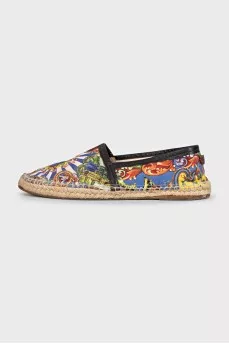 Men's espadrilles with a bright print
