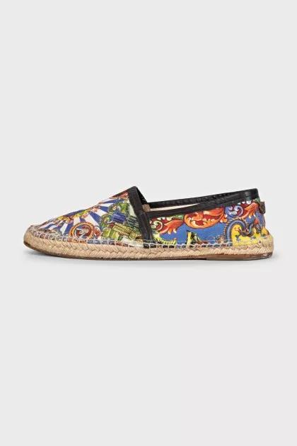Men's espadrilles with a bright print