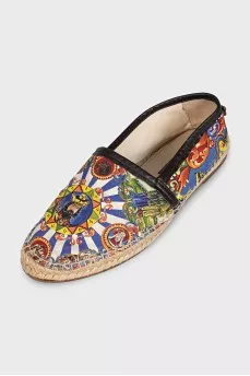 Men's espadrilles with a bright print