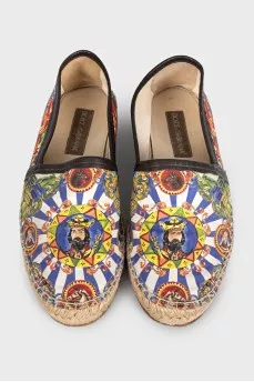 Men's espadrilles with a bright print