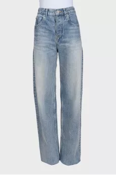 Straight-leg jeans with signature jacron