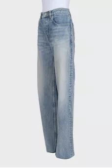Straight-leg jeans with signature jacron