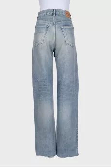 Straight-leg jeans with signature jacron
