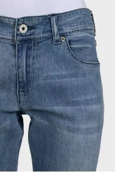 Блакитні джинси regular fit на середній посадці
