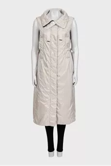 Greengo beige long vest