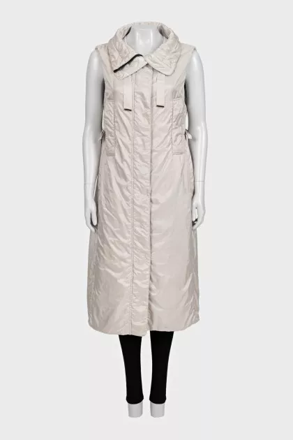 Greengo beige long vest