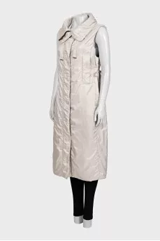 Greengo beige long vest