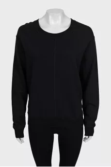 Black jumper with draped back