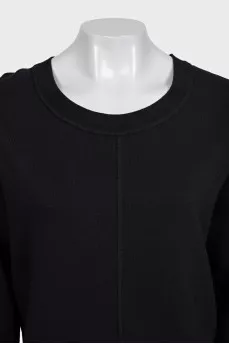 Black jumper with draped back