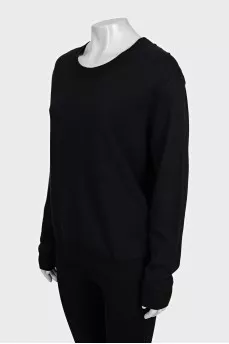 Black jumper with draped back
