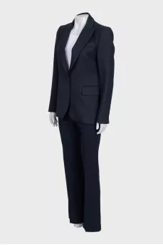 Blue suit with flared trousers