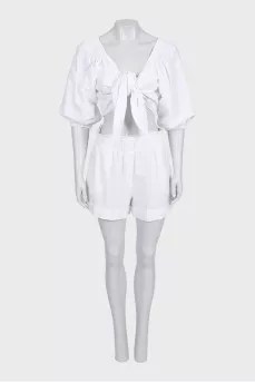 Wrap top and shorts suit