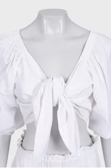 Wrap top and shorts suit