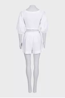Wrap top and shorts suit