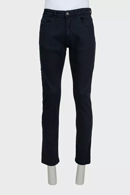 Men's black tapered jeans