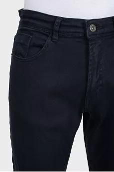 Men's black tapered jeans