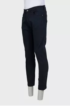 Men's black tapered jeans