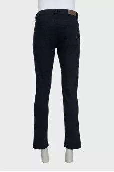 Men's black tapered jeans