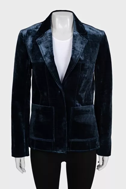 Blue velvet jacket