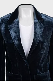 Blue velvet jacket