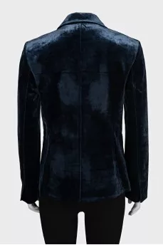 Blue velvet jacket