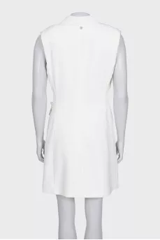 White dress with cutouts