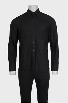 Чоловіча чорна сорочка slim fit