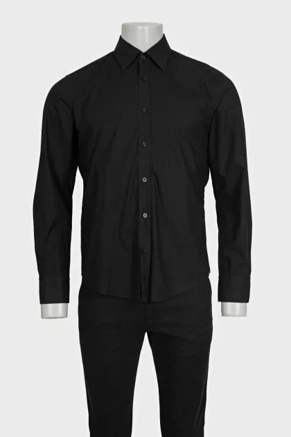 Чоловіча чорна сорочка slim fit