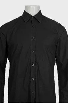 Чоловіча чорна сорочка slim fit