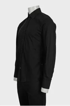 Чоловіча чорна сорочка slim fit