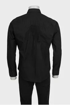 Чоловіча чорна сорочка slim fit