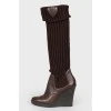 Boots with textile shafts