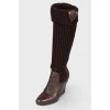 Boots with textile shafts
