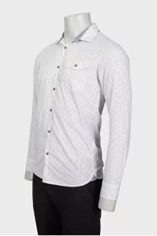 Men's white striped shirt with tag