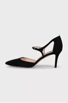 D'Orsay suede shoes