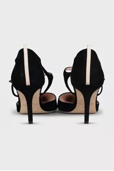 D'Orsay suede shoes